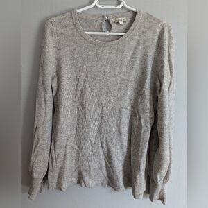 Cashmere sweater with pearl embellishments